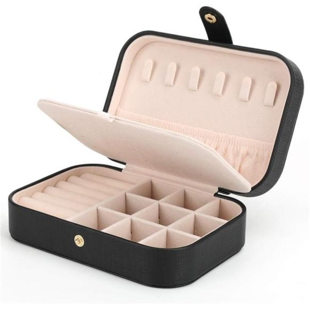 Small Jewelry Box Necklace Ring Storage Organizer Mini Jewelry case Double Layer